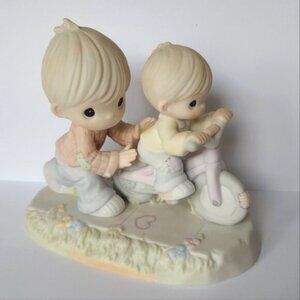 Vintage Precious Moments Boy Father Collectible Porcelain Figurine